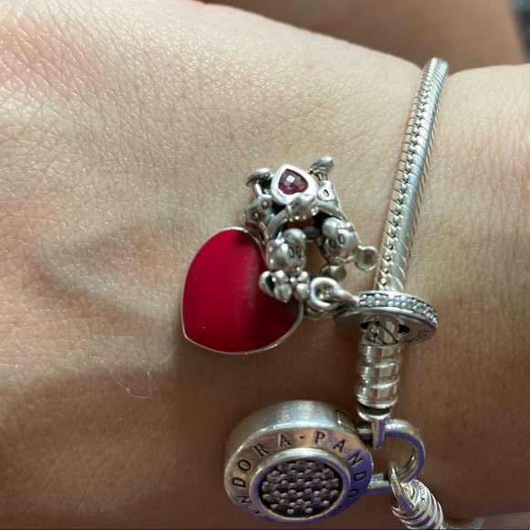 Authentic pandora bracelet with 4 charms✨💙 - Picture 3 of 6